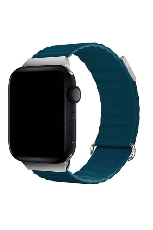 Curea Ceas Apple Watch Leather Majestic Blue - WATCHERS