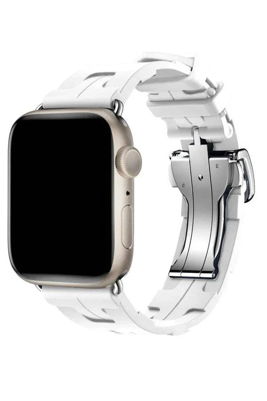 Curea Ceas Apple Watch Silicon Rugged White - WATCHERS