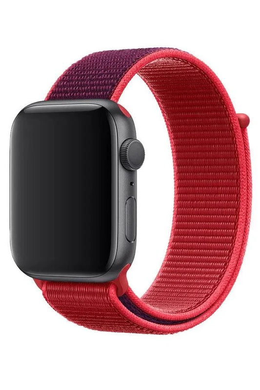 Curea Ceas Apple Watch Sport Nylon Karmen Red - WATCHERS