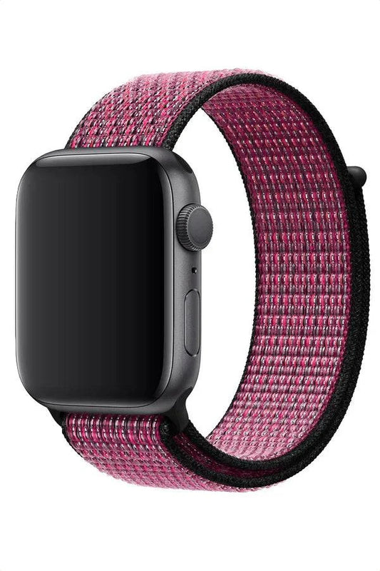 Curea Ceas Apple Watch Sport Nylon Dark Rainbow - WATCHERS