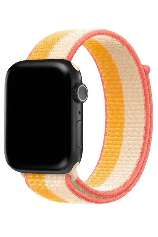 Curea Ceas Apple Watch Nylon Sunset Coral - WATCHERS