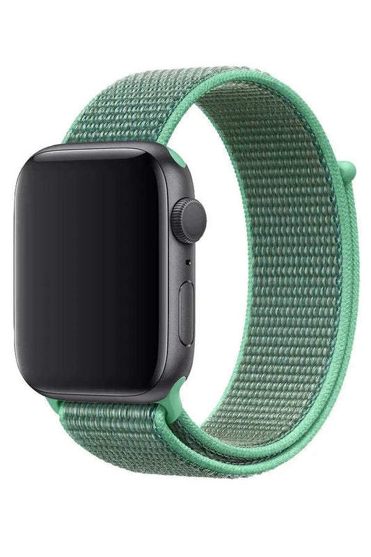 Curea Ceas Apple Watch Sport Nylon Aqua Green - WATCHERS