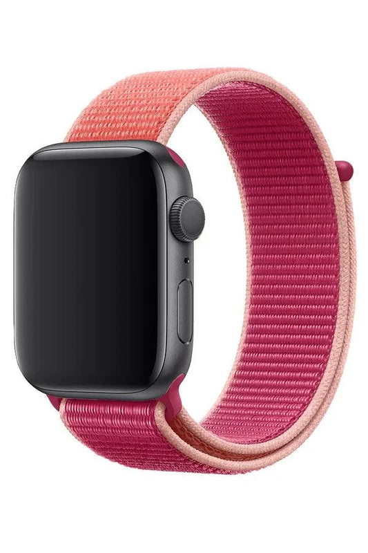 Curea Ceas Apple Watch Sport Nylon Pomegranate - WATCHERS