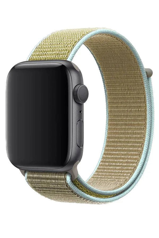 Curea Ceas Apple Watch Sport Nylon Green Coffee - WATCHERS