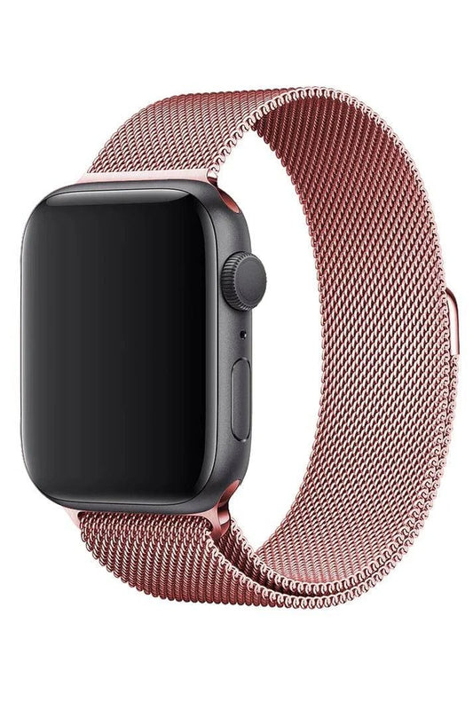 Curea Ceas Apple Watch Milanese Rose Gold Metalica - WATCHERS