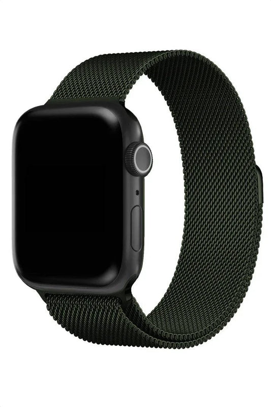 Curea Ceas Apple Watch Milanese Clover Green Metalica - WATCHERS