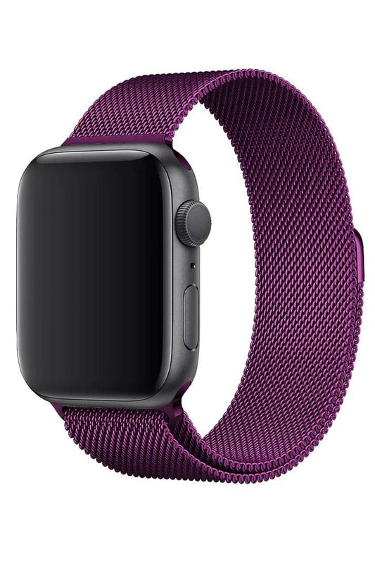 Curea Ceas Apple Watch Milanese Green Stripe Metalica - WATCHERS