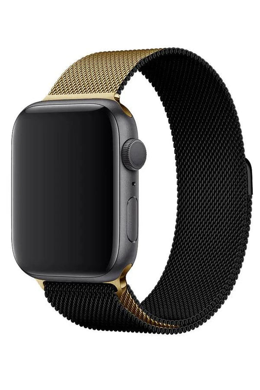 Curea Ceas Apple Watch Milanese Golden Night Metalica - WATCHERS