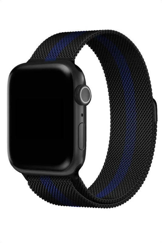 Curea Ceas Apple Watch Milanese Racing Blue Metalica - WATCHERS