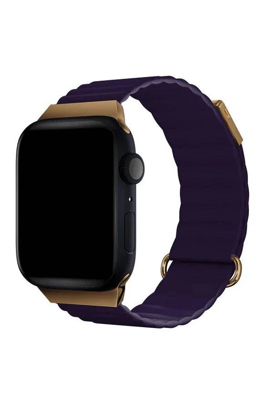 Curea Ceas Apple Watch Leather Majestic Pansy - WATCHERS