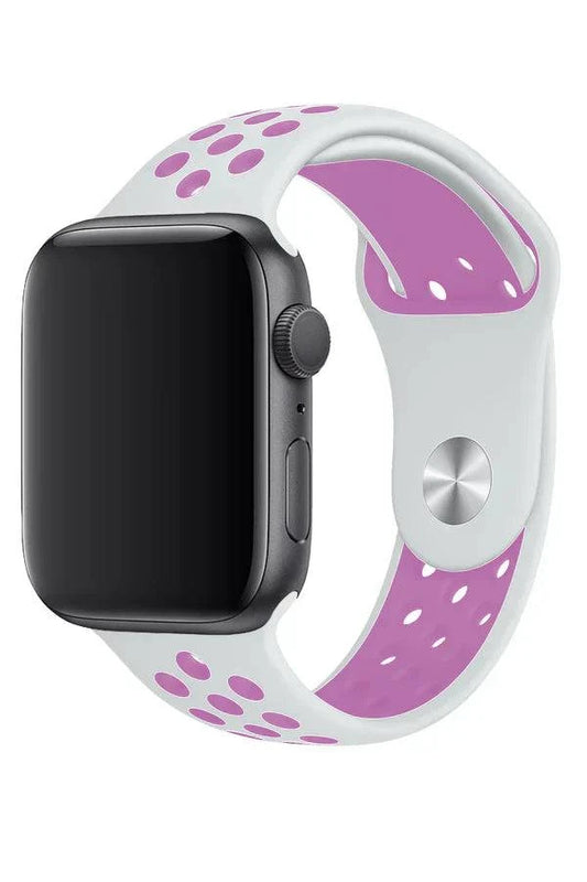 Curea Ceas Apple Watch Sport Silicon Lila White - WATCHERS