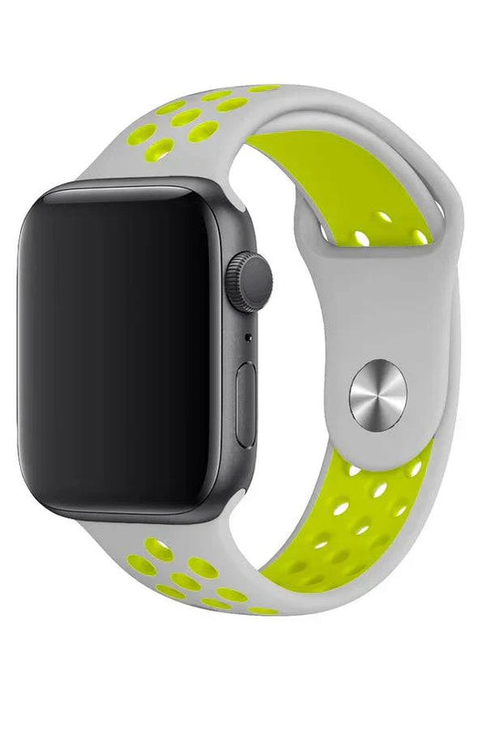Curea Ceas Apple Watch Silicon Sport Gray Green - WATCHERS