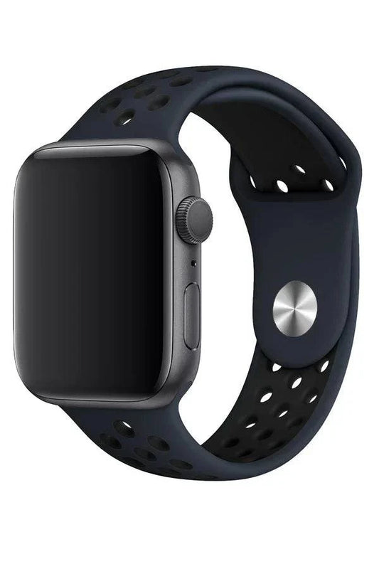 Curea Ceas Apple Watch Sport Silicon Black Lacivert - WATCHERS