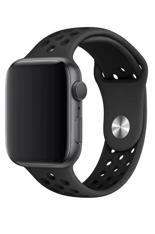 Curea Ceas Apple Watch Silicon Sport Black Petrol - WATCHERS