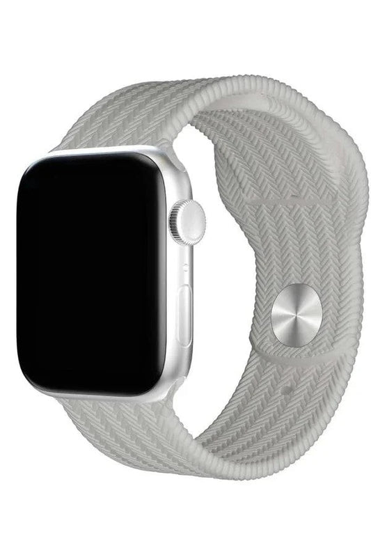Curea Ceas Apple Watch Silicon Wave White - WATCHERS