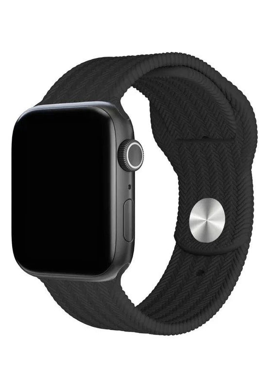 Curea Ceas Apple Watch Silicon Wave Dark Gray - WATCHERS
