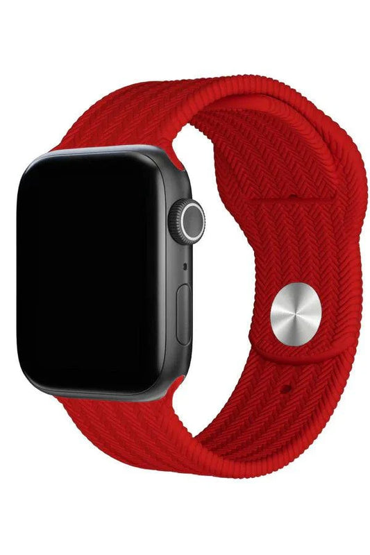 Curea Ceas Apple Watch Silicon Wave Red - WATCHERS