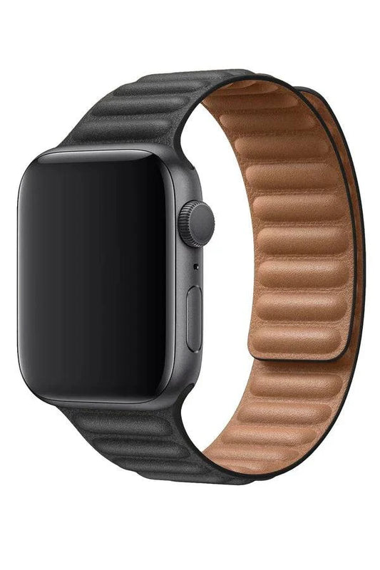 Curea Ceas Apple Watch California Leather Black - WATCHERS