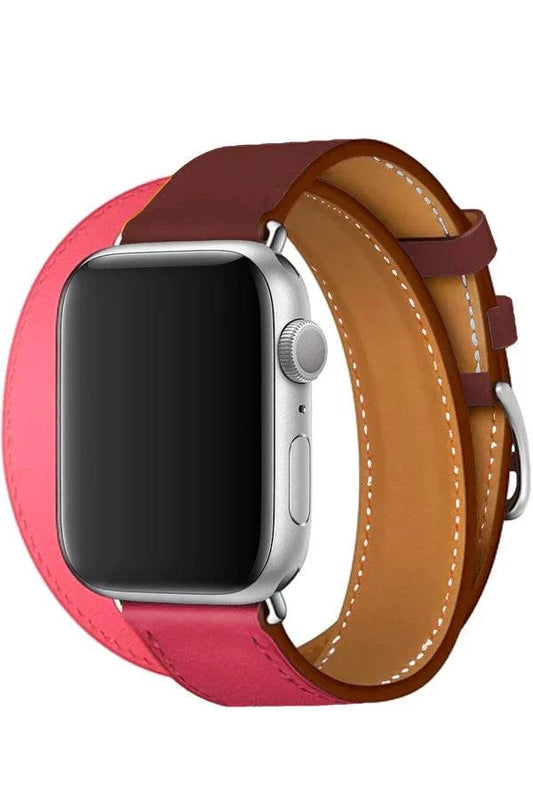 Curea Ceas Apple Watch Leather Monarch Spiral Pink Lavander - WATCHERS