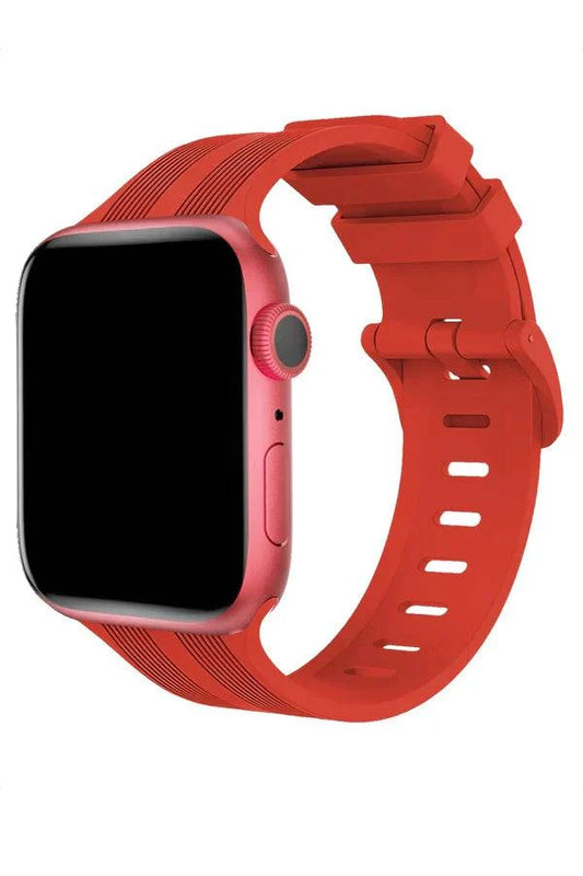 Curea Ceas Apple Watch Silicon Linea Red - WATCHERS