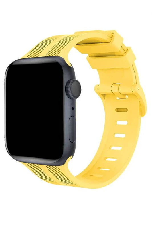 Curea Ceas Apple Watch Silicon Linea Yellow - WATCHERS