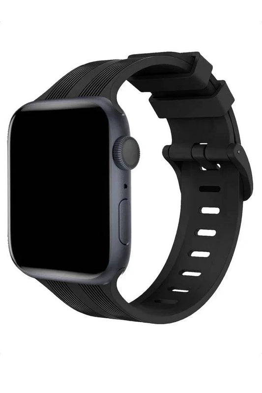 Curea Ceas Apple Watch Silicon Linea Black - WATCHERS