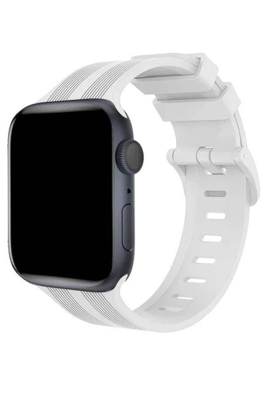 Curea Ceas Apple Watch Silicon Linea White - WATCHERS