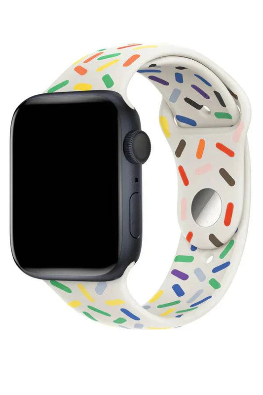 Curea Ceas Apple Watch Silicon Clasic White Sparkle - WATCHERS