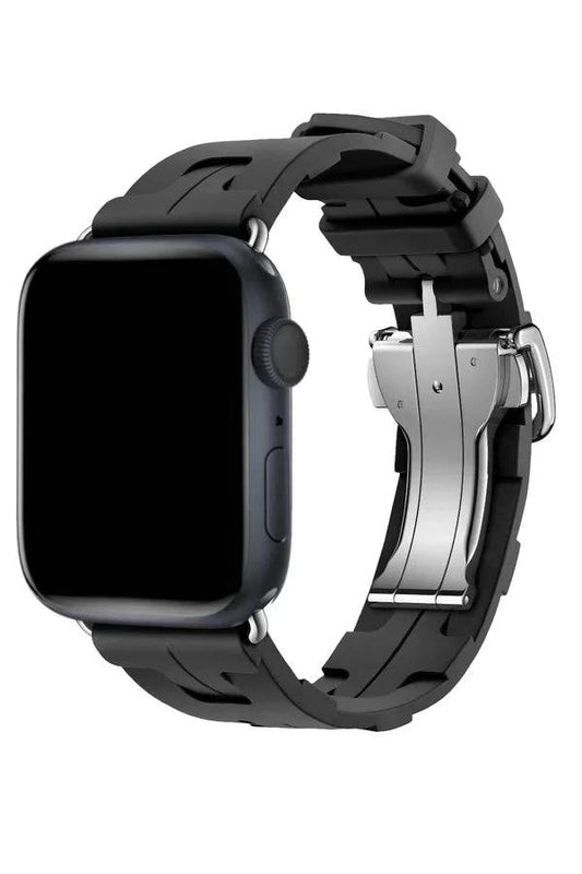 Curea Ceas Apple Watch Silicon Rugged Black - WATCHERS