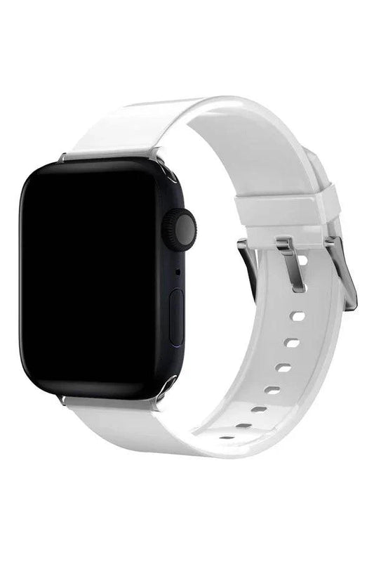 Curea Ceas Apple Watch Silicon Velura White - WATCHERS
