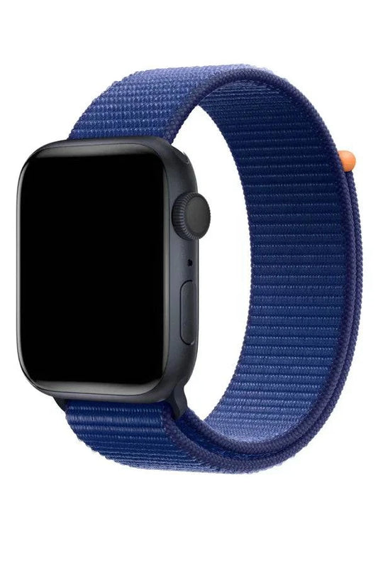 Curea Ceas Apple Watch Sport Nylon Navi Gold - WATCHERS