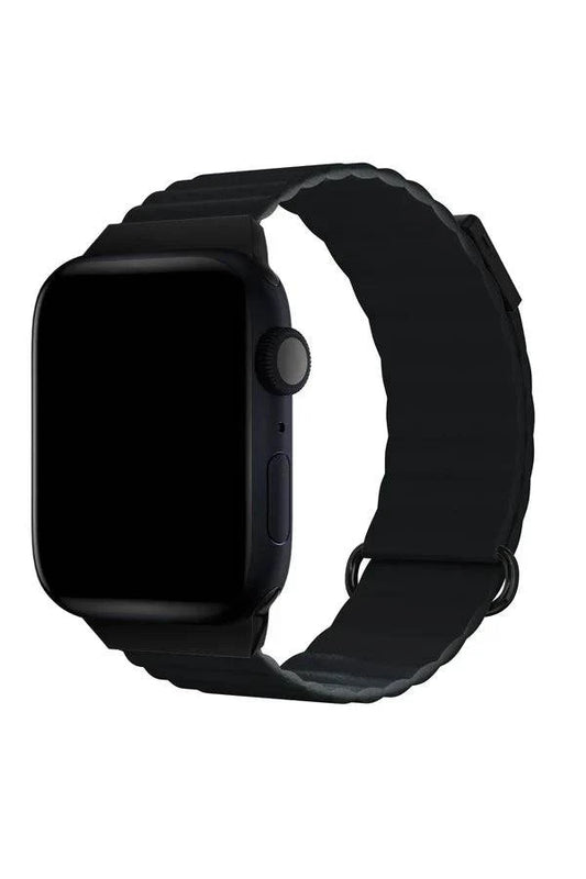 Curea Ceas Apple Watch Leather Majestic Black - WATCHERS