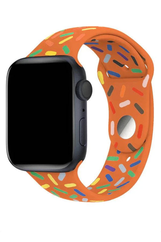 Curea Ceas Apple Watch Silicon Clasic Orange Sparkle - WATCHERS