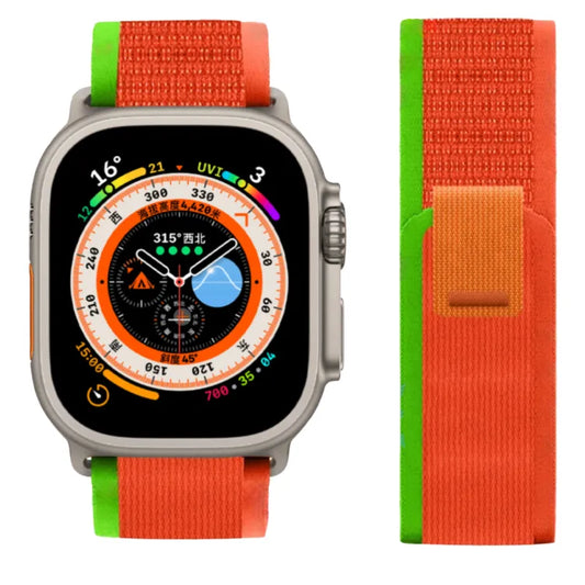 Curea Ceas Apple Watch Trail Green/Orange - WATCHERS