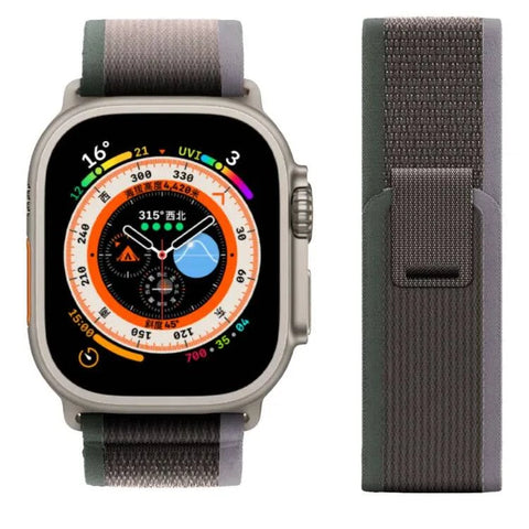 Curea Ceas Apple Watch Trail Grey/Green - WATCHERS