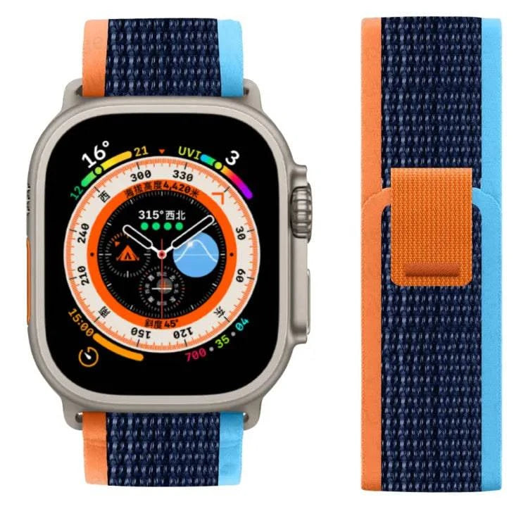 Curea Ceas Apple Watch Trail Orange/Light Blue - WATCHERS