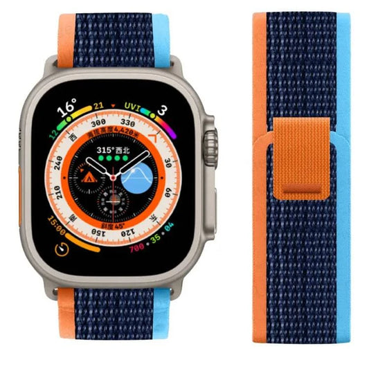 Curea Ceas Apple Watch Trail Orange/Light Blue - WATCHERS