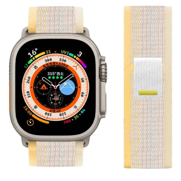 Curea Ceas Apple Watch Trail Yellow/White - WATCHERS