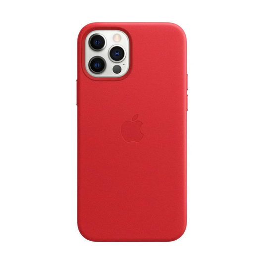 Husa iPhone MagSafe din Piele pentru iPhone 12 Pro Red - WATCHERS
