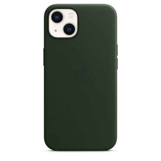 Husa iPhone MagSafe din Piele pentru iPhone 13 Sequoia Green - WATCHERS