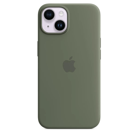 Husa iPhone MagSafe din Silicon pentru iPhone 14 Olive - WATCHERS