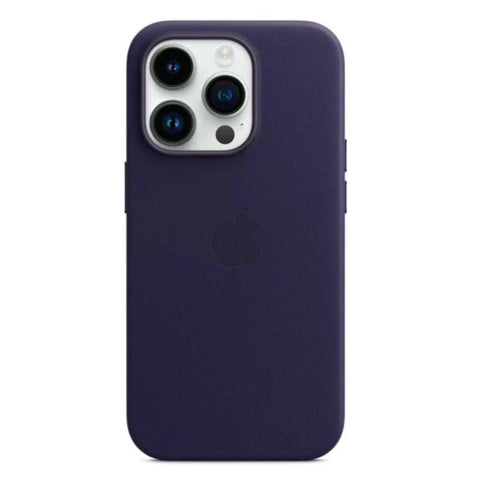 Husa iPhone MagSafe din Piele pentru iPhone 14 Pro Max Purple - WATCHERS