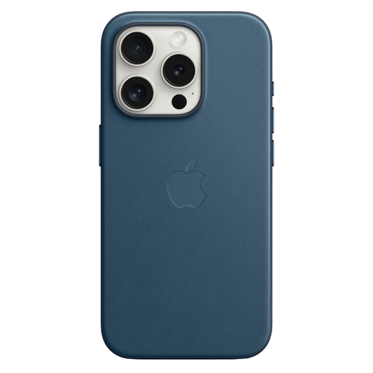 Husa iPhone MagSafe din Piele pentru iPhone 15 Pro Pacific Blue - WATCHERS