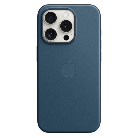 Husa iPhone MagSafe din Piele pentru iPhone 15 Pro Pacific Blue - WATCHERS