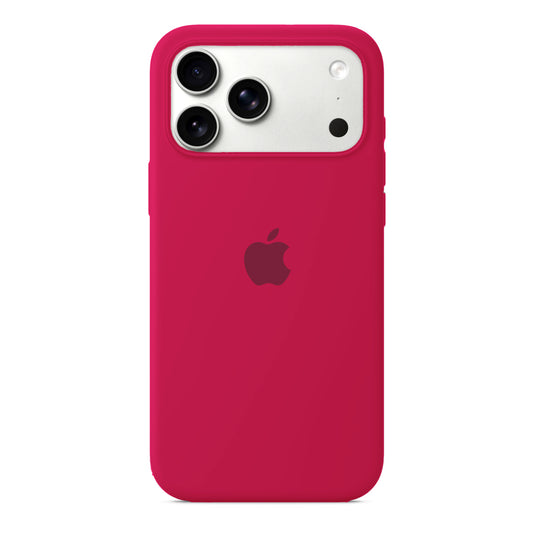 Etui iPhone 17 Pro Silikonowe Rose Red