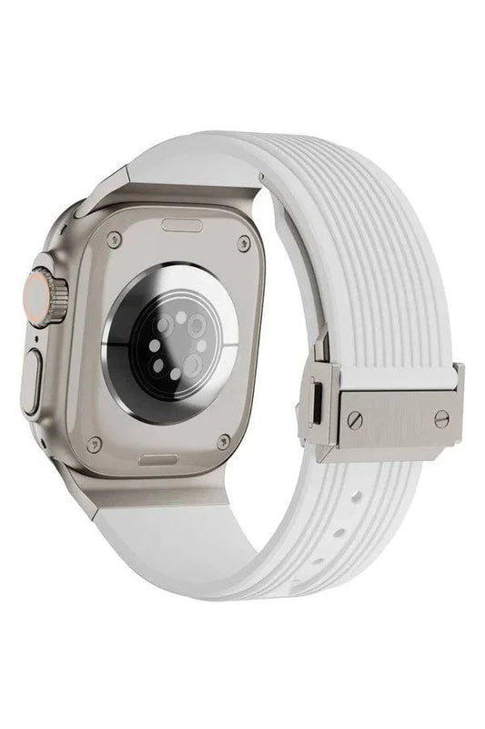 Curea Ceas Apple Watch Silicon Aventura White - WATCHERS