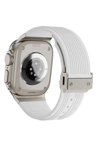 Curea Ceas Apple Watch Silicon Aventura White - WATCHERS