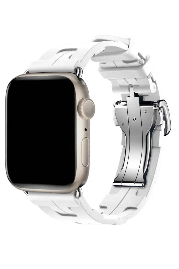 Curea Ceas Apple Watch Silicon Rugged White - WATCHERS