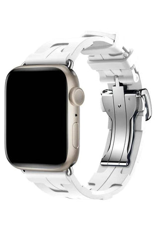 Curea Ceas Apple Watch Silicon Rugged White - WATCHERS