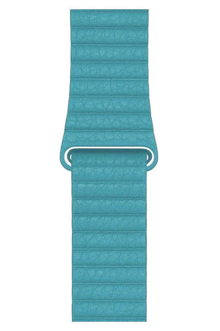 Curea Ceas Apple Watch Casual Leather Aquamarine - WATCHERS